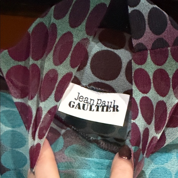 Jean Paul Gaultier Multicolor Mesh Long Sleeve Top - Picture 2 of 4